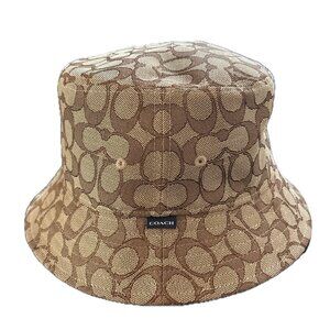 Coach Signature Bucket Hat Tan M/L NWT